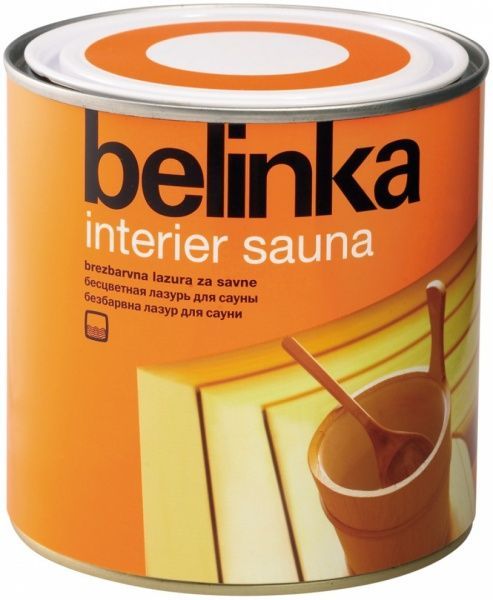 Лазур Belinka Interier Sauna напівглянець безколірна 0,75 л