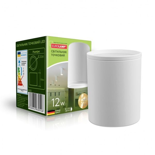 Светильник точечный Eurolamp Тубус LED 12 Вт 4000 К белый 