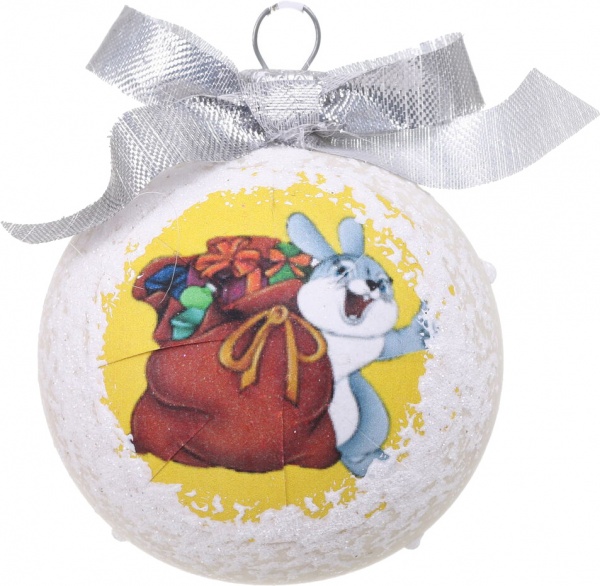 Шар новогодний символ года декупаж d 60 мм в ассортименте