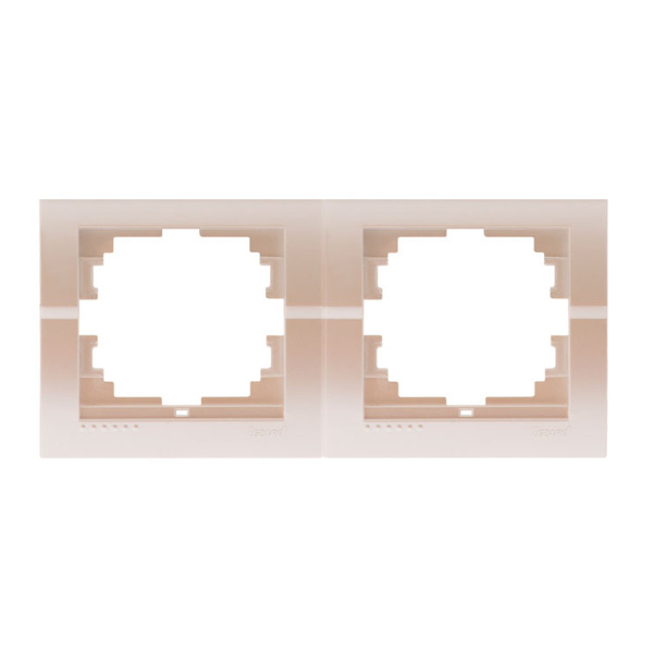 Рамка двомісна Lezard DERIY горизонтальна перлинно-білий 702-3000-147