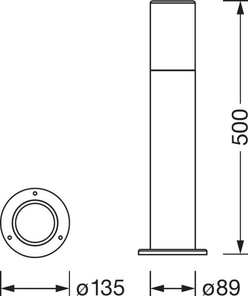 Світильник парковий Ledvance Endura Classic Pipe (50 см) E27 25 Вт IP44 темно-сірий 