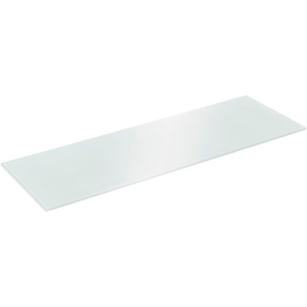 Полка стеклянная прямоугольная 600x200 мм серый металлик 