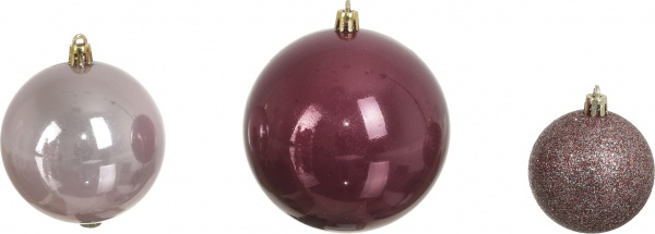 Набор елочных шаров CAN223050 розовый 26 шт./уп. 