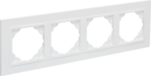 Рамка чотиримісна Efapel ANIMATO Logus універсальна металік крижаний 90940 TEE