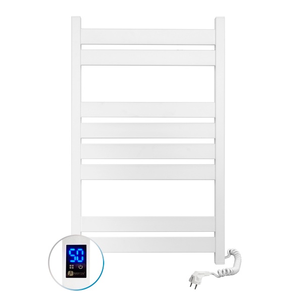 Рушникосушарка електрична NAVIN Largo 500х800 Sensor права білий оксамит таймер (12-844053-5080)