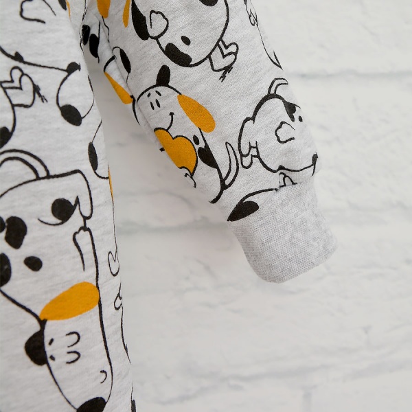 Ромпер унисекс Blanka Собачки р.74 серый 110350 