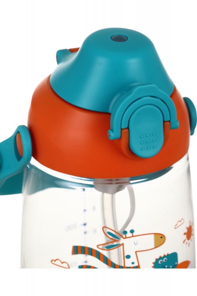 Пляшка для води Flamberg Premium Bambino 500 мл помаранчевий із бірюзовим