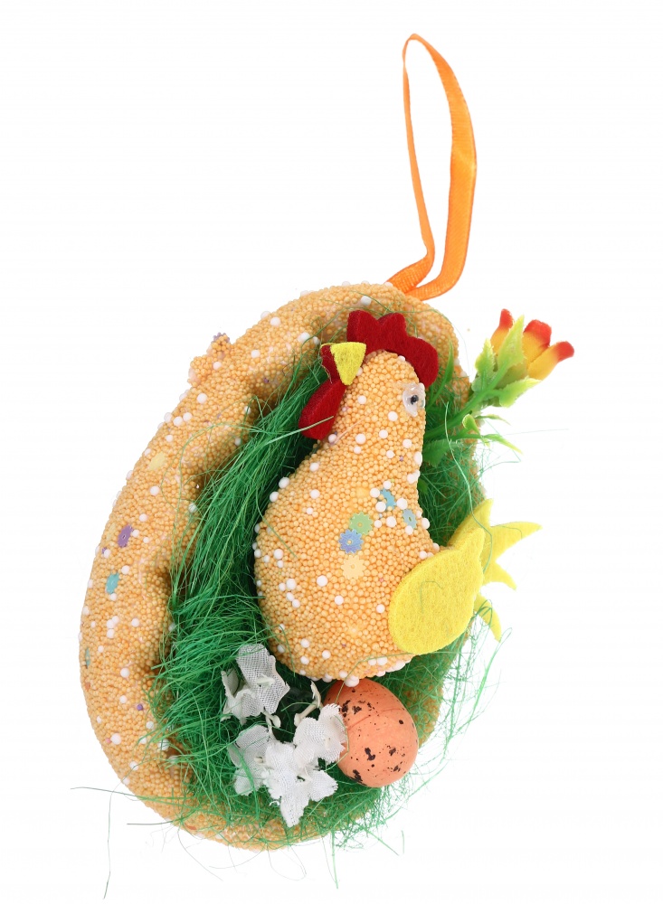 Украшение Петух 8х12 см SD11-1998 желтый