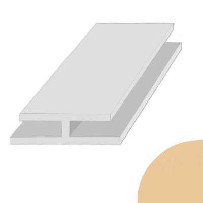 Профиль ПВХ соединительный Бежевый 8 мм (3 м.п.)