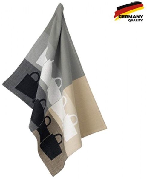 Рушник Tabea Чашки 50х70 сірий 50x70 см Kela сірий 