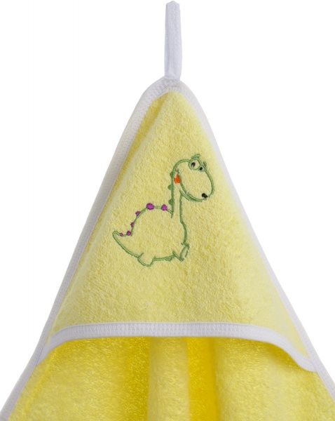 Полотенце Homeline уголок с вышивкой 90x90 см желтый