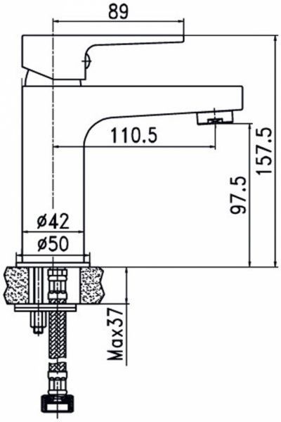 Смеситель для умывальника Aqua Rodos Matteo 90893
