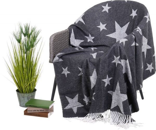 Плед Dark stars 140x200 см темно-серый Luna 