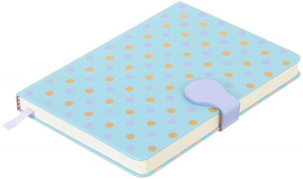 Блокнот в мелкий горошек с застежкой