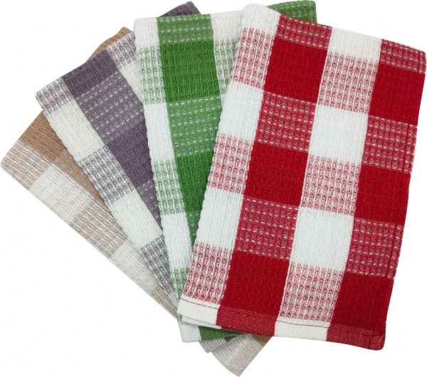 Полотенце Клеточка 50x30 см кремовый 