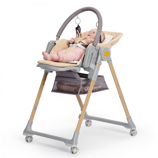 Стульчик для кормления Kinderkraft Lastree Beige Wood (KHLAST00BEGW000)