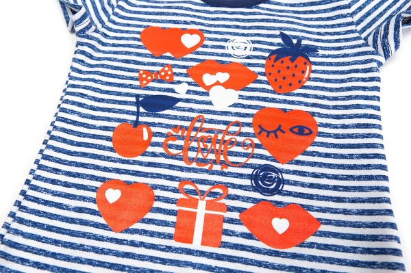 Комплект для дівчаток Маленькие люди Смужка р.98–104 синій 