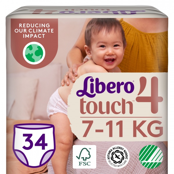 Подгузники-трусики Libero Touch 4 7-11 кг 34 шт.