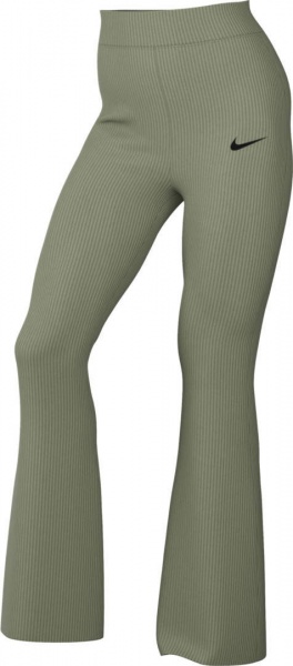 Брюки Nike W NSW RIB JRSY PANT DV7868-386 р. L зеленый