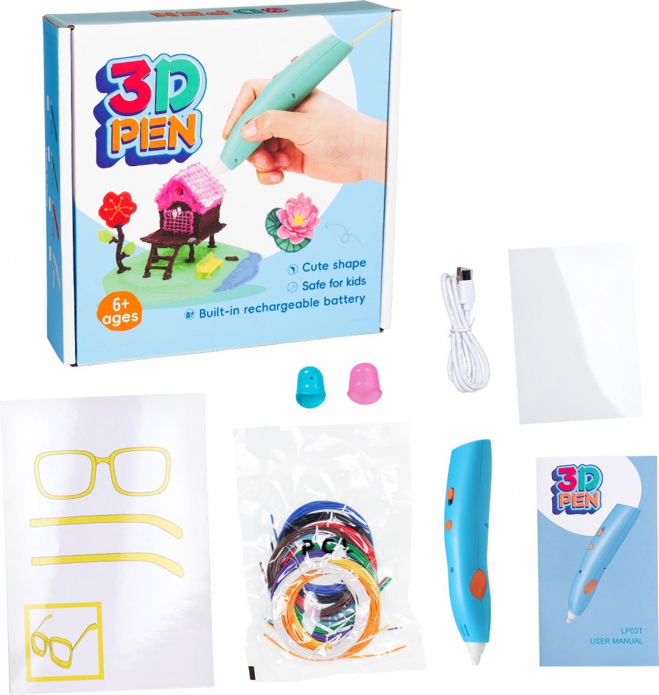 Набор для творчества 3D Pen Kit 3D-ручка с набором эко пластика PLA LP03T
