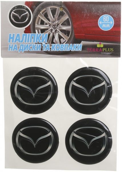 Наклейка TERRAPLUS на колпаки и диски Mazda 60 мм