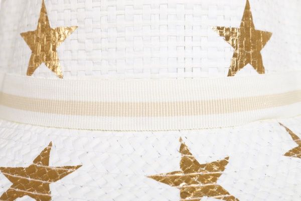 Капелюх Golden stars білий