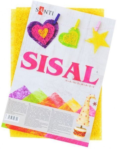 Сизаль жовтого кольору, 20 * 30 см, 5 аркушів 