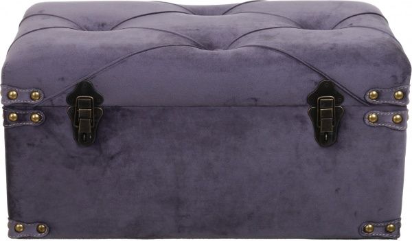 Сундук-пуф Art&Crafts Велюр 57х30х29 см темно-серый 