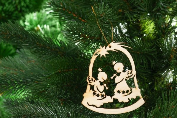 Подвеска деревянная Ангелочки 9110 11,5 см 