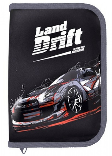 Пенал школьный Extreme speed 22208C CLASS черный с рисунком