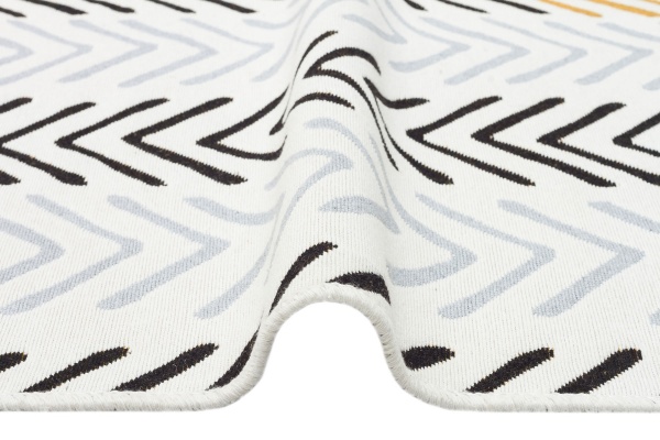 Килим Ekohali Arya AR 19 White Black 120x180 см двосторонній 