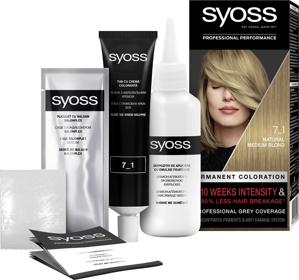 Фарба для волосся SYOSS Permanent Coloration 7-1 насичений русявий 115 мл
