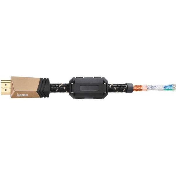 Кабель Hama HDMI 3 м чорно-коричневий (00122211) Premium High Speed AM/AM 