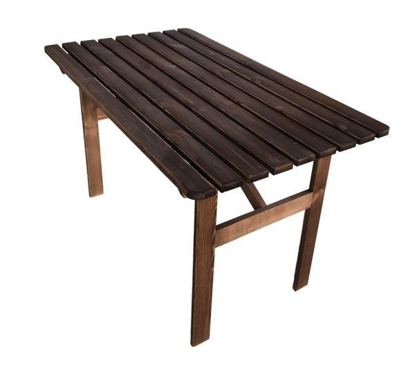 Стол ДРЕВ-Ко деревянный 70x120 см коричневый 