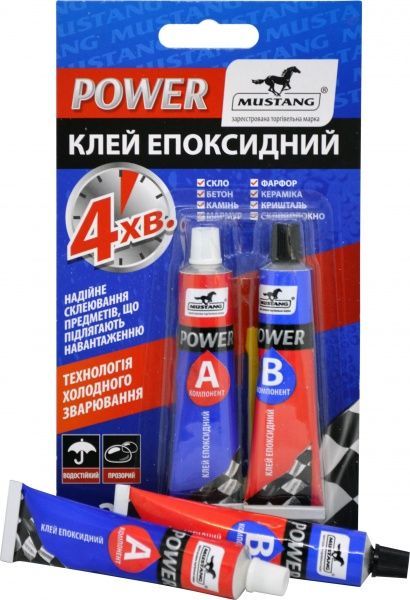 Суперклей Mustang эпоксидный А+В 2 шт. х 20 г