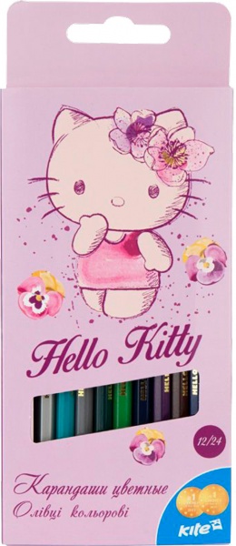 Олівці кольорові двосторонні Hello Kitty KITE