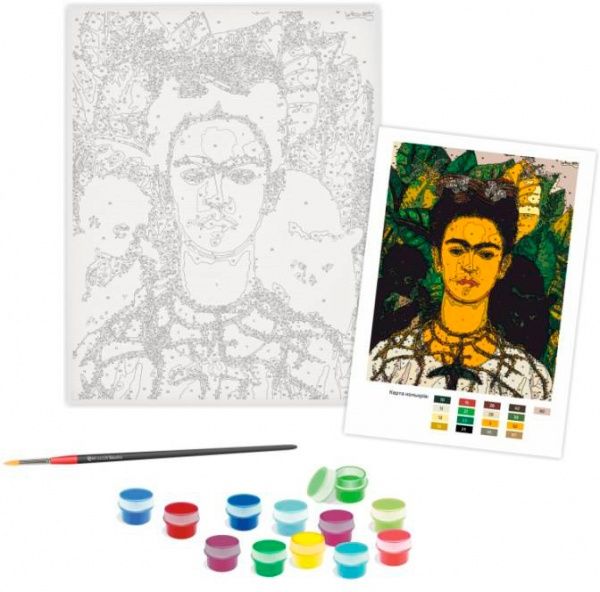 Набір, техніка акриловий живопис за номерами Фріда Кало Rosa Start 