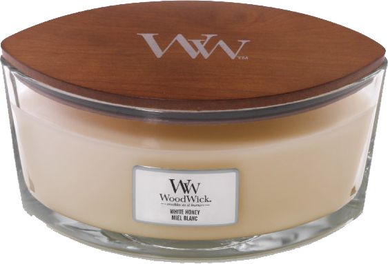 Свеча ароматическая Woodwick Ellipse White Honey 453г 