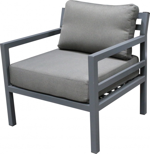 Комплект металевих меблів Mix Line Сантарен кутовий з подушками сірий 