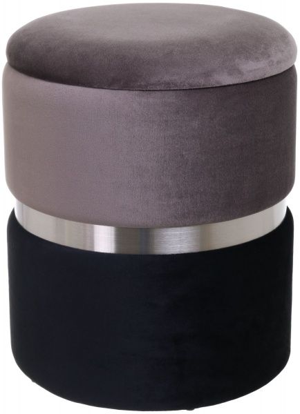 Скриня-пуф Bernard 31,5х31,5х38 см сіро-чорний 