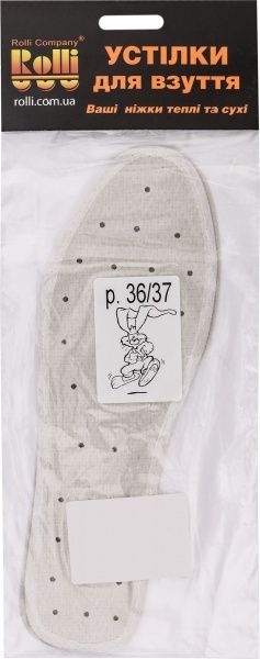 Стельки для обуви спортивные Роллі 36-37 белый