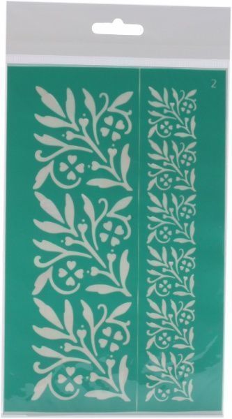 Трафарет самоклейкий бордюрний №2 серія Квіти GPТ50045813 130x200 мм Rosa Talent