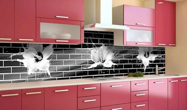 Наклейка на кухонный фартук Zatarga Черные кирпичи Z181316 65x250 см