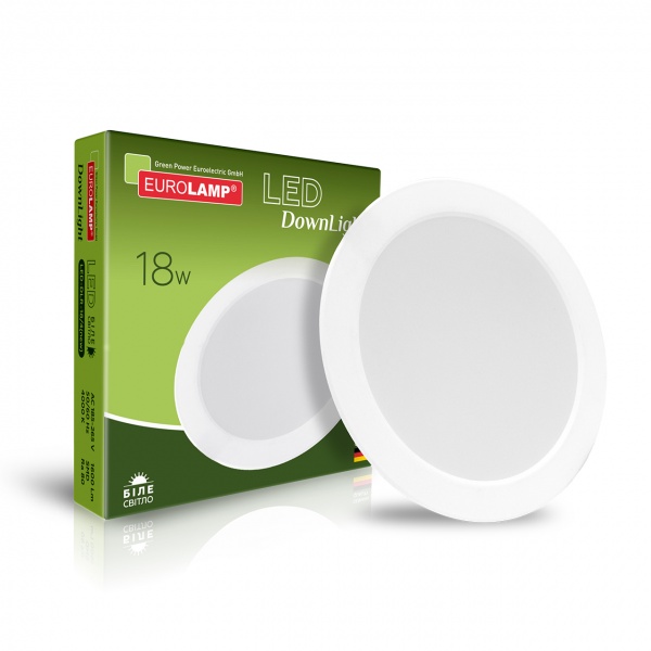 Светильник светодиодный Eurolamp Downlight 18 Вт белый LED-DLR-18/4(new) 