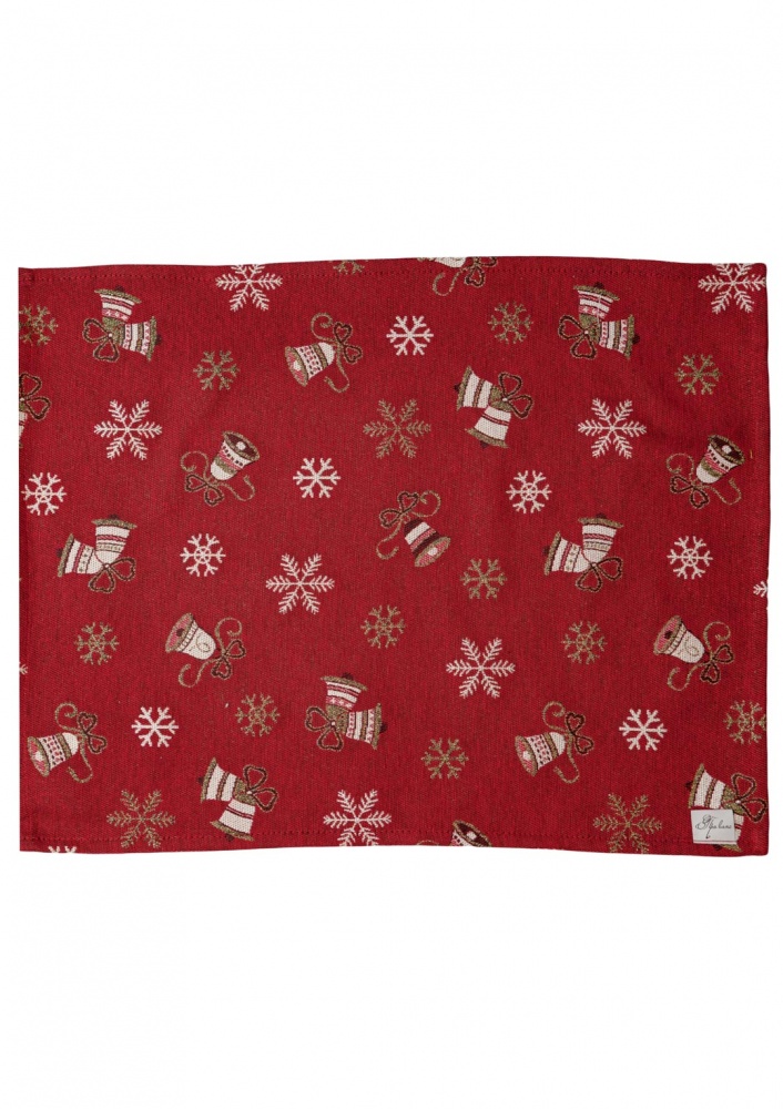 Серветка декоративна Прованс Дзвіночки на червоному 35x45 см