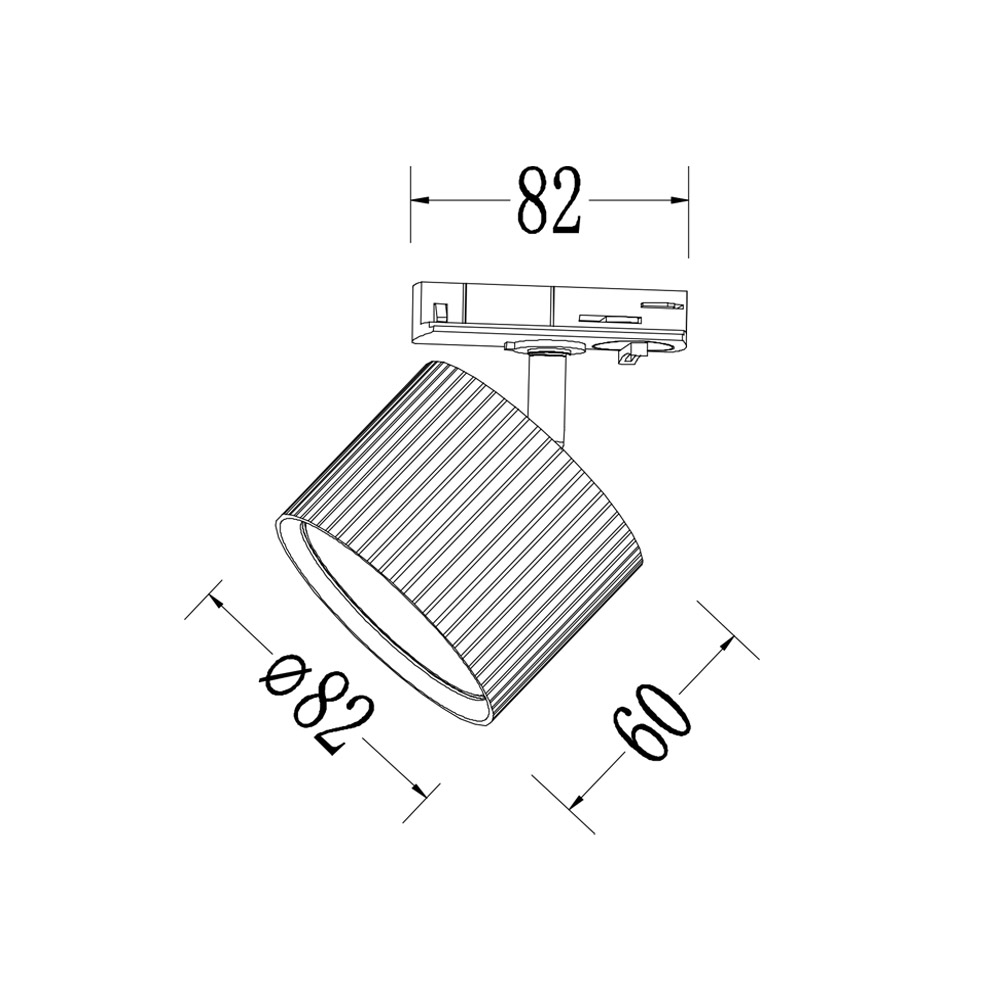 Трековый светильник Maxus Wave Base черный MAX-TW-GX53-BL