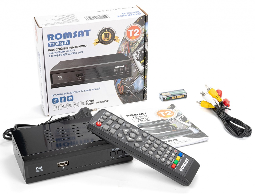 ТВ-тюнер Romsat T7085HD (6955899420566)