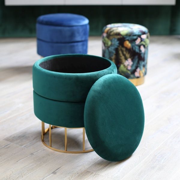 Сундук-пуф Laurent зеленый 38x38x41 см 