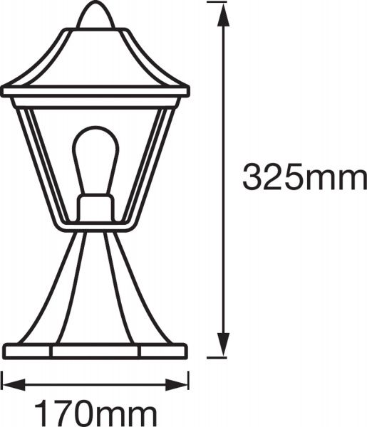 Столб Ledvance E27 IP44 бронзовый Endura Classic Stand 33 Gold 