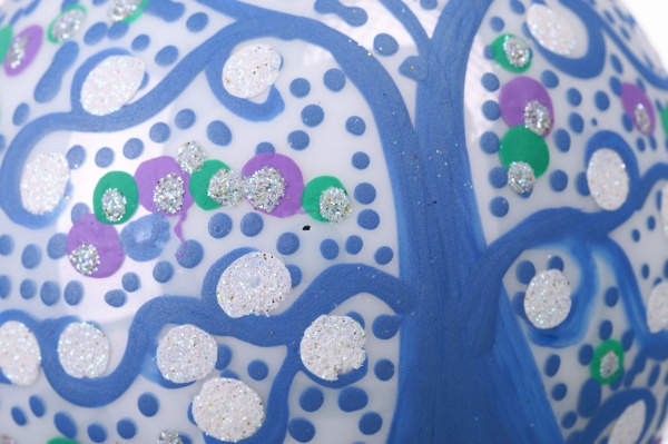 Шар новогодний Тенденция ручной работы d 100 мм красный